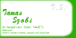 tamas szobi business card